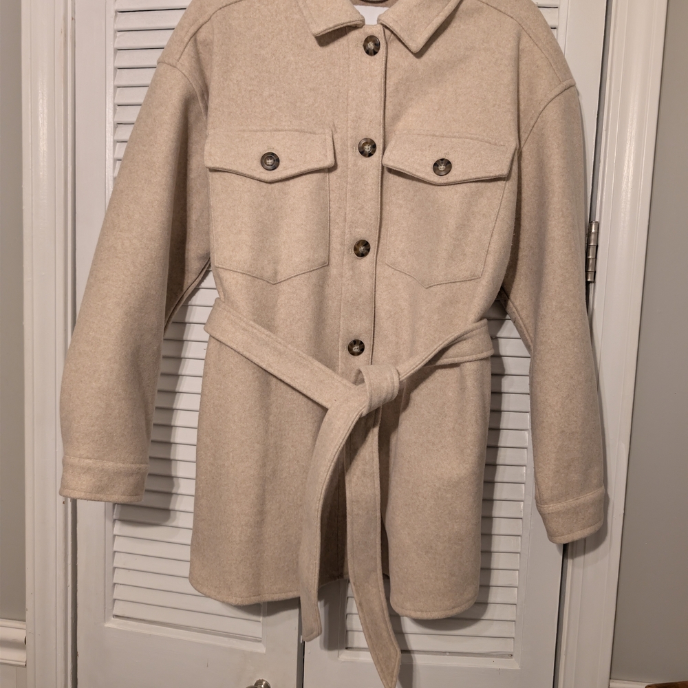 Gibson Beige Utility Jacket with Belt